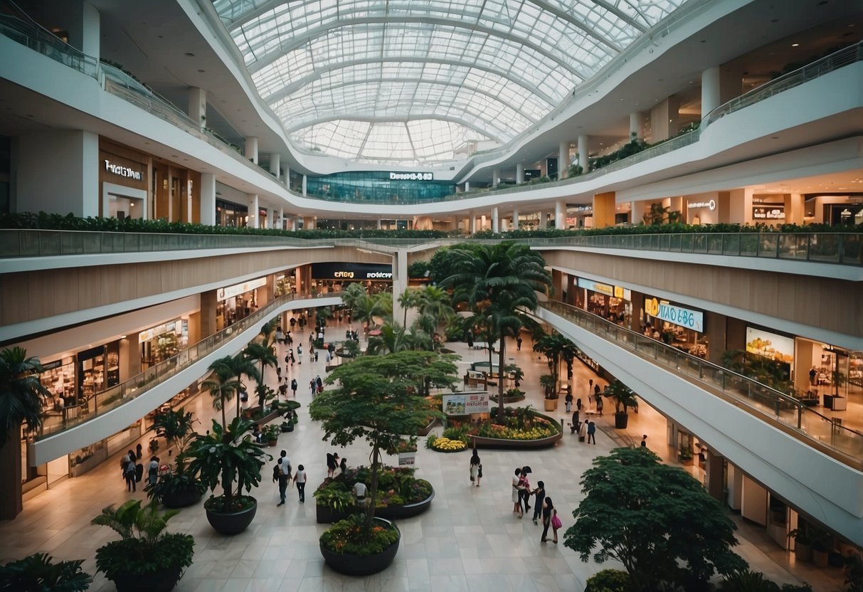 Jurong Point Shopping Centre, a modern complex in Singapore, features a bustling retail hub with a mix of shops and restaurants