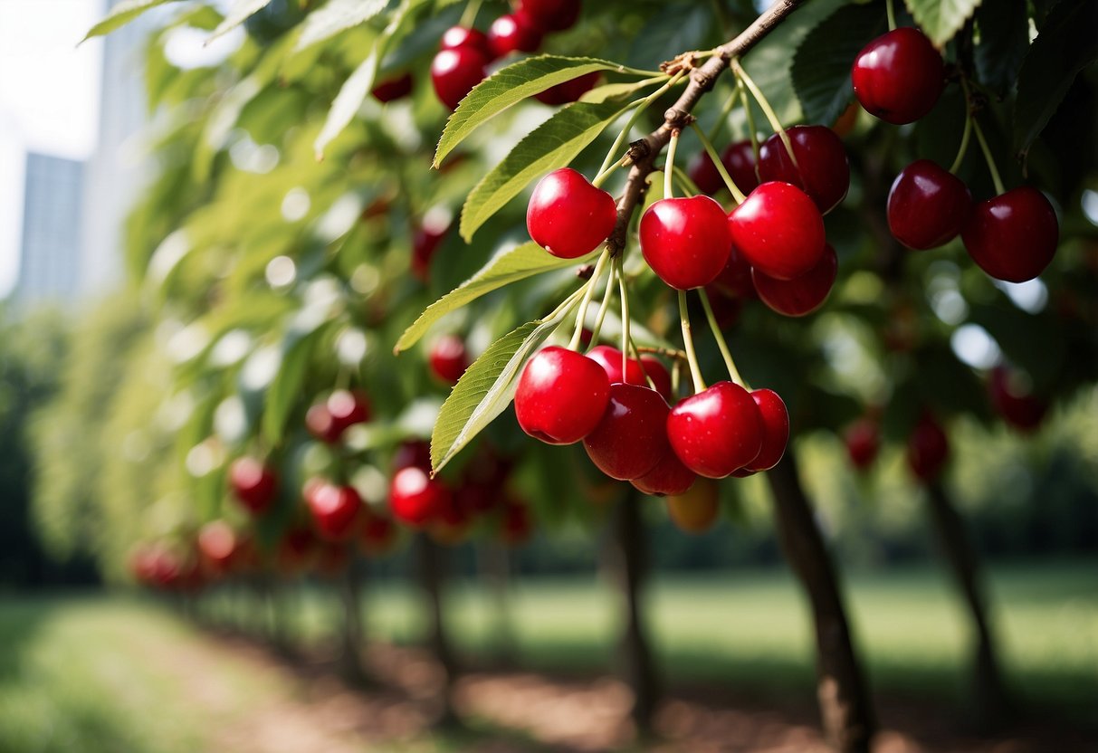 Lush cherry orchards in Singapore, showcasing various cherry varieties and cultivation techniques