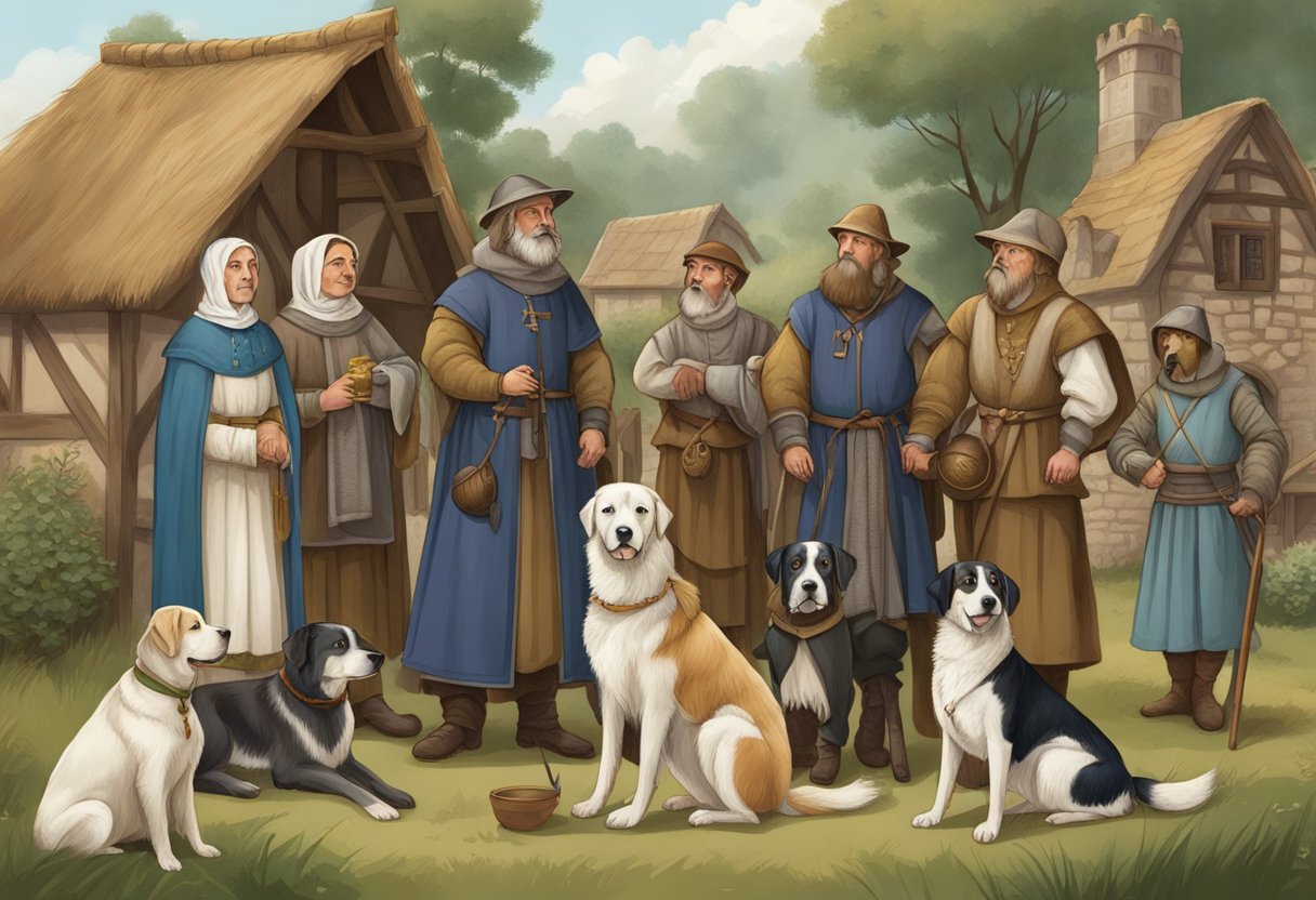 Medieval villagers call their dogs by various names, reflecting their language and cultural practices