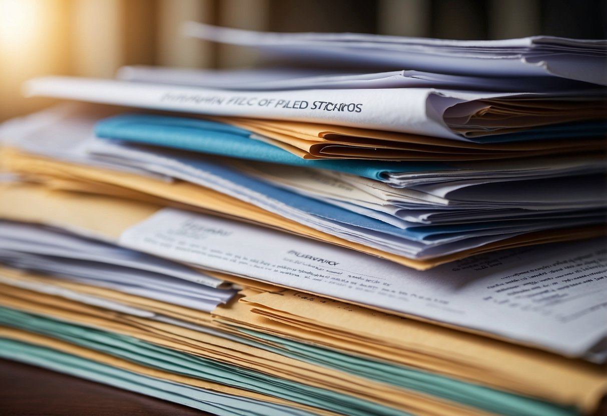 A stack of papers with "Frequently Asked Questions" and a list of Singapore dividend stocks