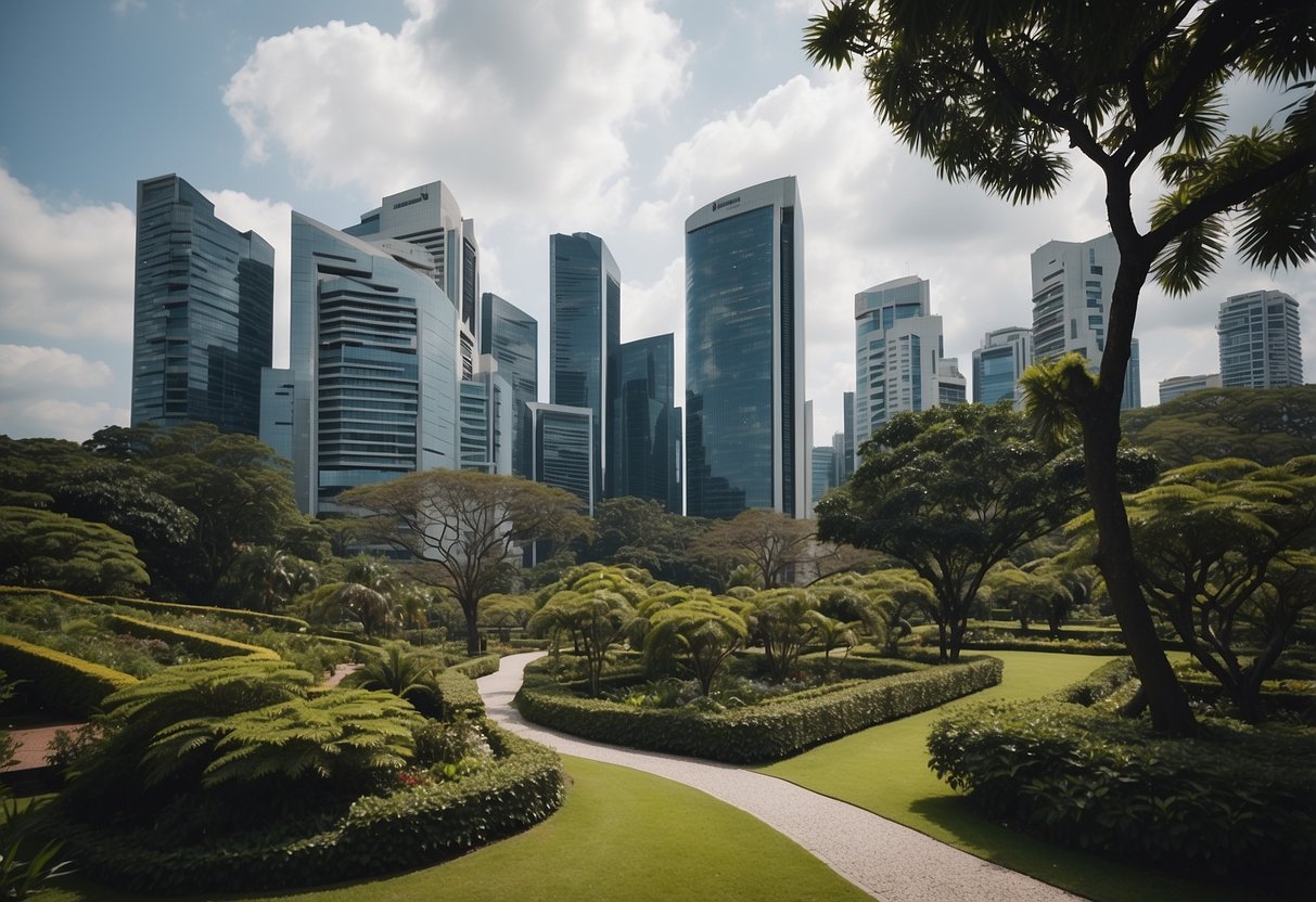 The Fraser Residence Orchard in Singapore, with its modern architecture and lush greenery, stands tall against the city skyline