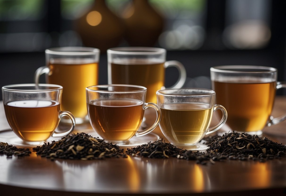A variety of Earl Grey teas displayed with quality indicators