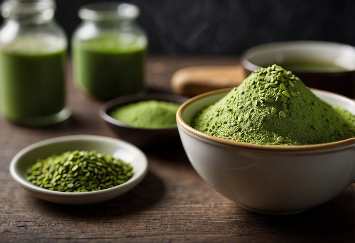 A steaming cup of matcha and green tea sit side by side. Matcha exudes a rich, earthy aroma, while green tea offers a lighter, grassy scent. The vibrant green color of matcha contrasts with the pale, translucent