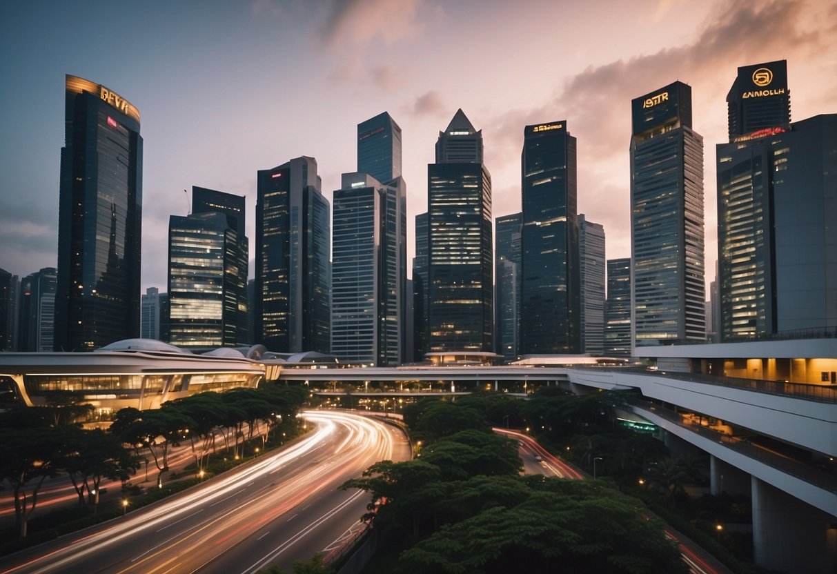 The bustling streets of Singapore are lined with modern high-rise buildings, showcasing the current market dynamics of the city's housing market