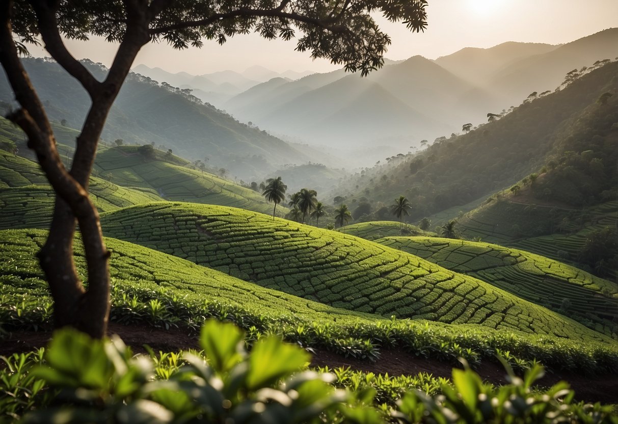The Indian tea plantation is surrounded by environmental challenges, such as deforestation and water scarcity, highlighting sustainability issues