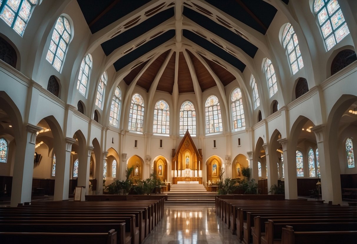 The church of the Holy Family in Singapore, with its grand facade and intricate stained glass windows, stands as a beacon of faith and community
