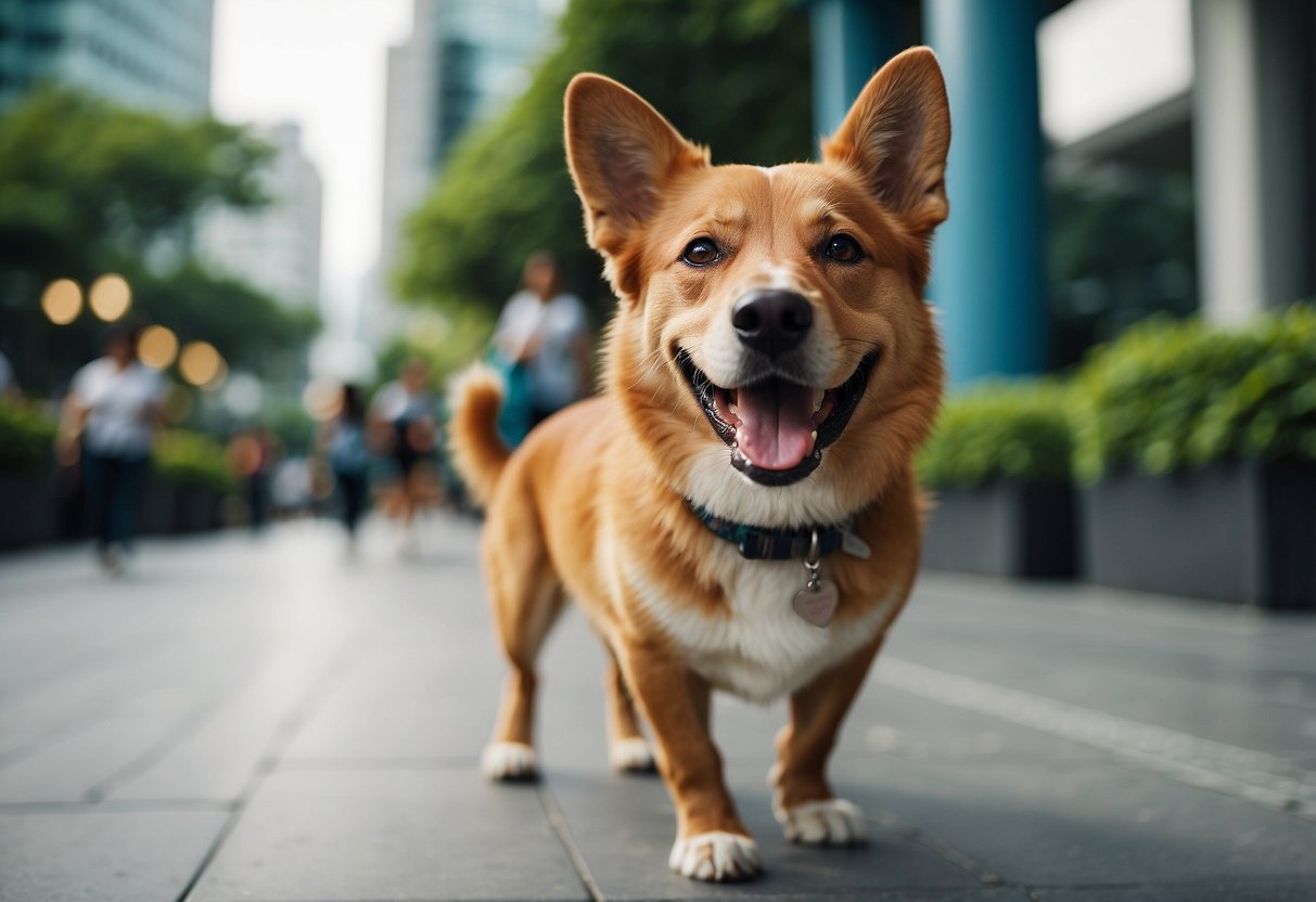 A happy Singapore Special dog is being adopted and given a loving home by its new owner