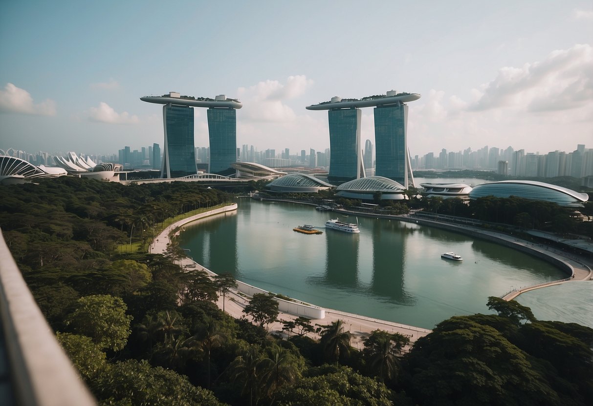 Itzy explores iconic landmarks in Singapore, including the Marina Bay Sands, Gardens by the Bay, and the colorful streets of Chinatown