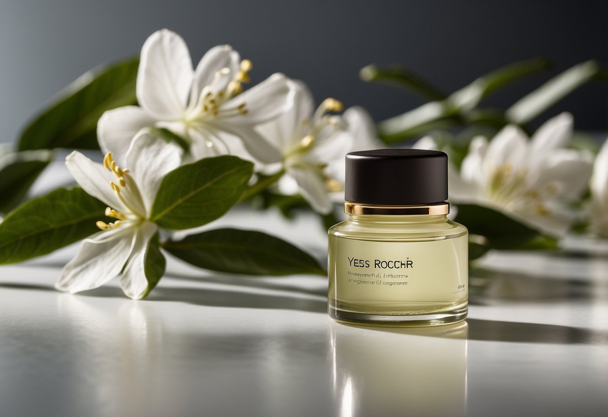 Yves Rocher Singapore's FAQ page with logo, contact info, and common questions displayed on a clean, modern website layout