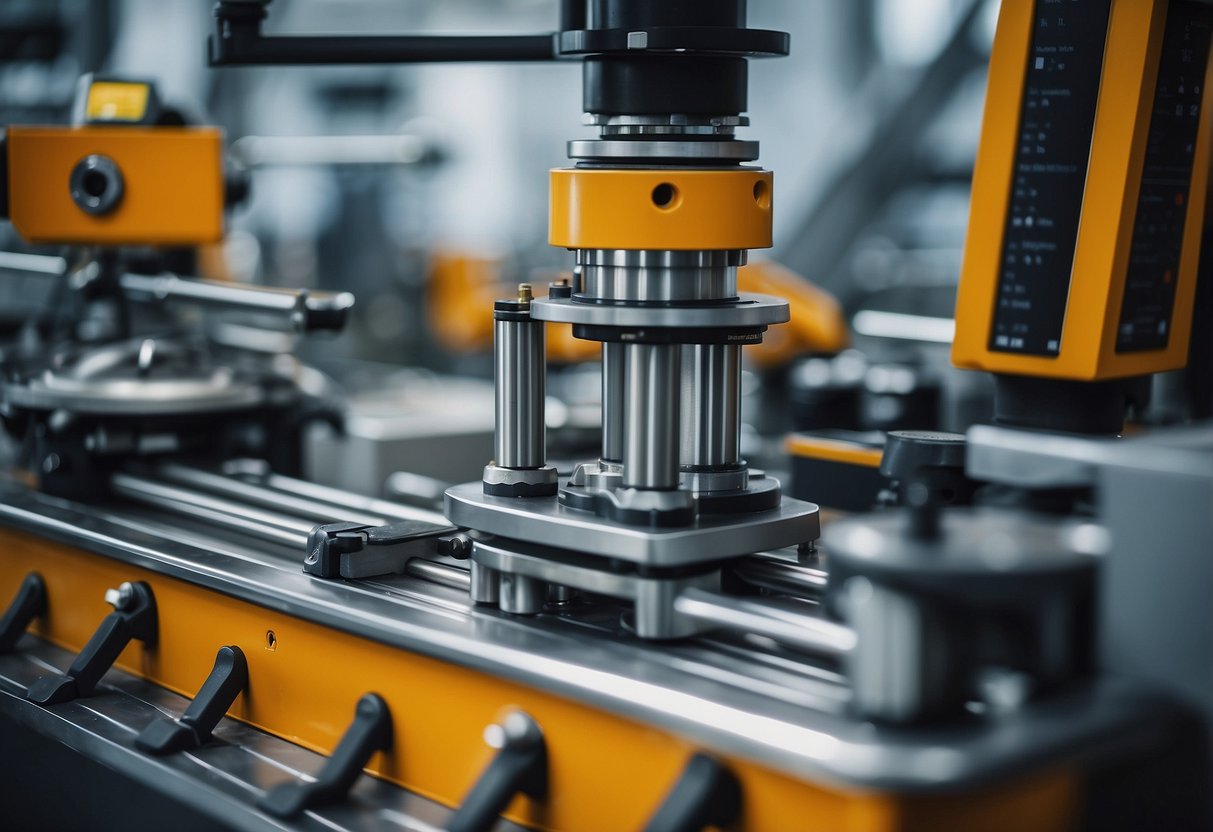 Advanced machinery and equipment in a modern manufacturing facility in Singapore. High-tech materials and precision engineering in action