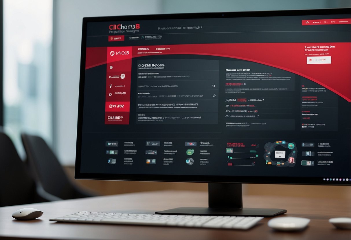 A computer screen displaying the Cimb BizChannel Singapore FAQ page with a clean and modern interface, featuring clear and concise information