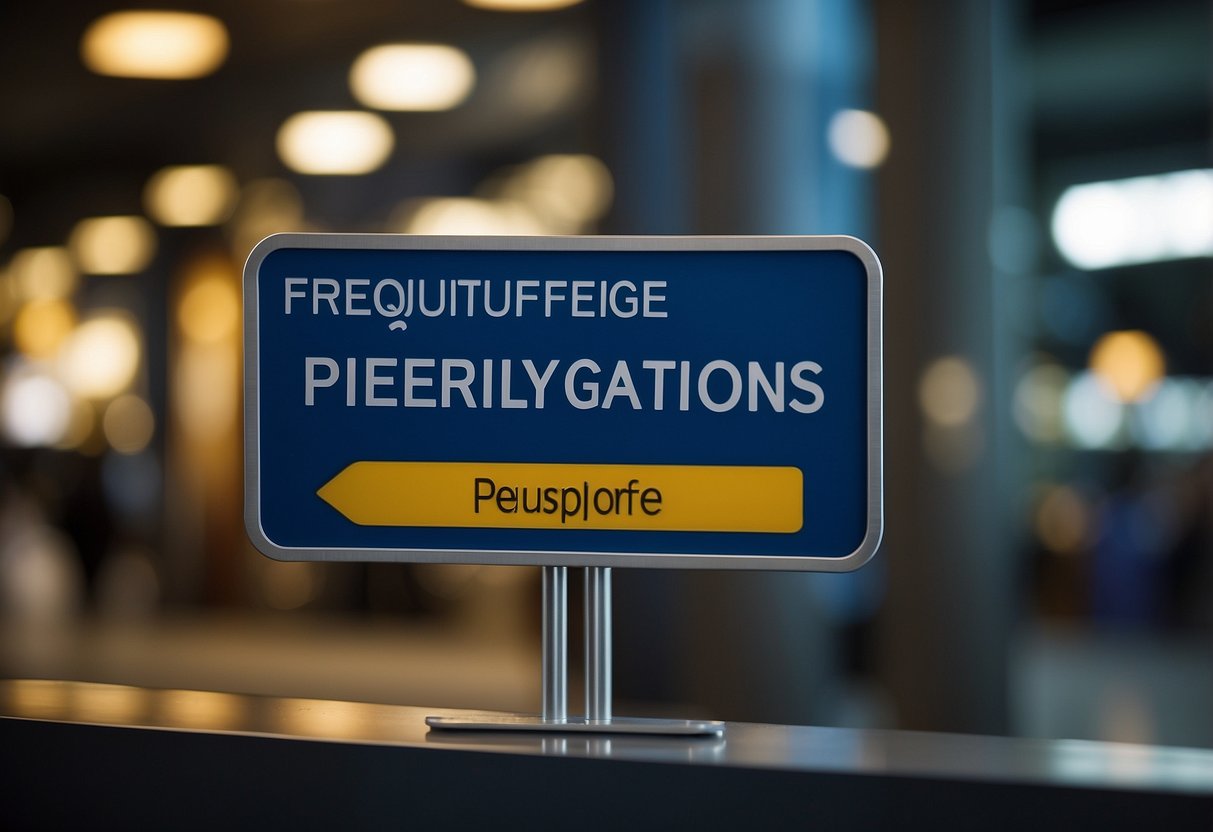 A signboard with "Frequently Asked Questions" and the words "piercing singapore" below it