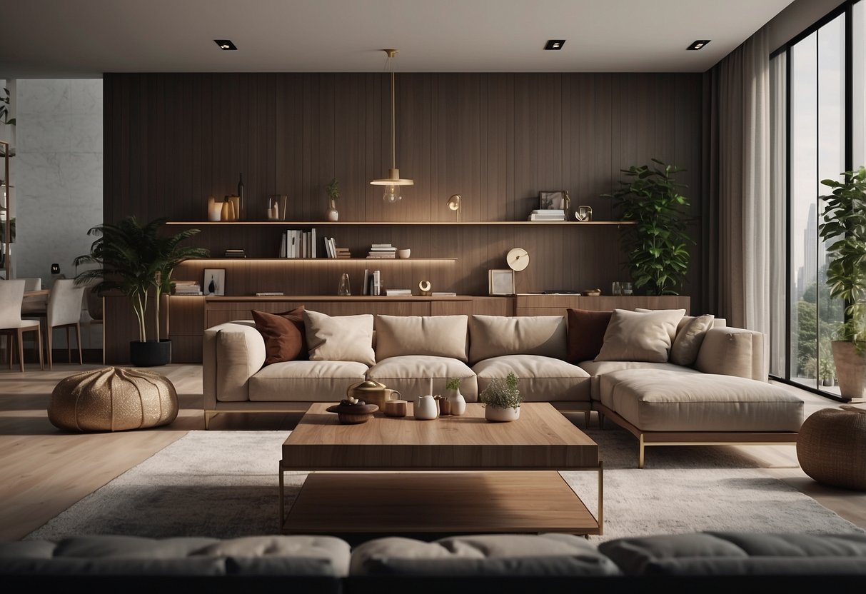 A cozy living room with Novena furniture, showcasing various offers and services