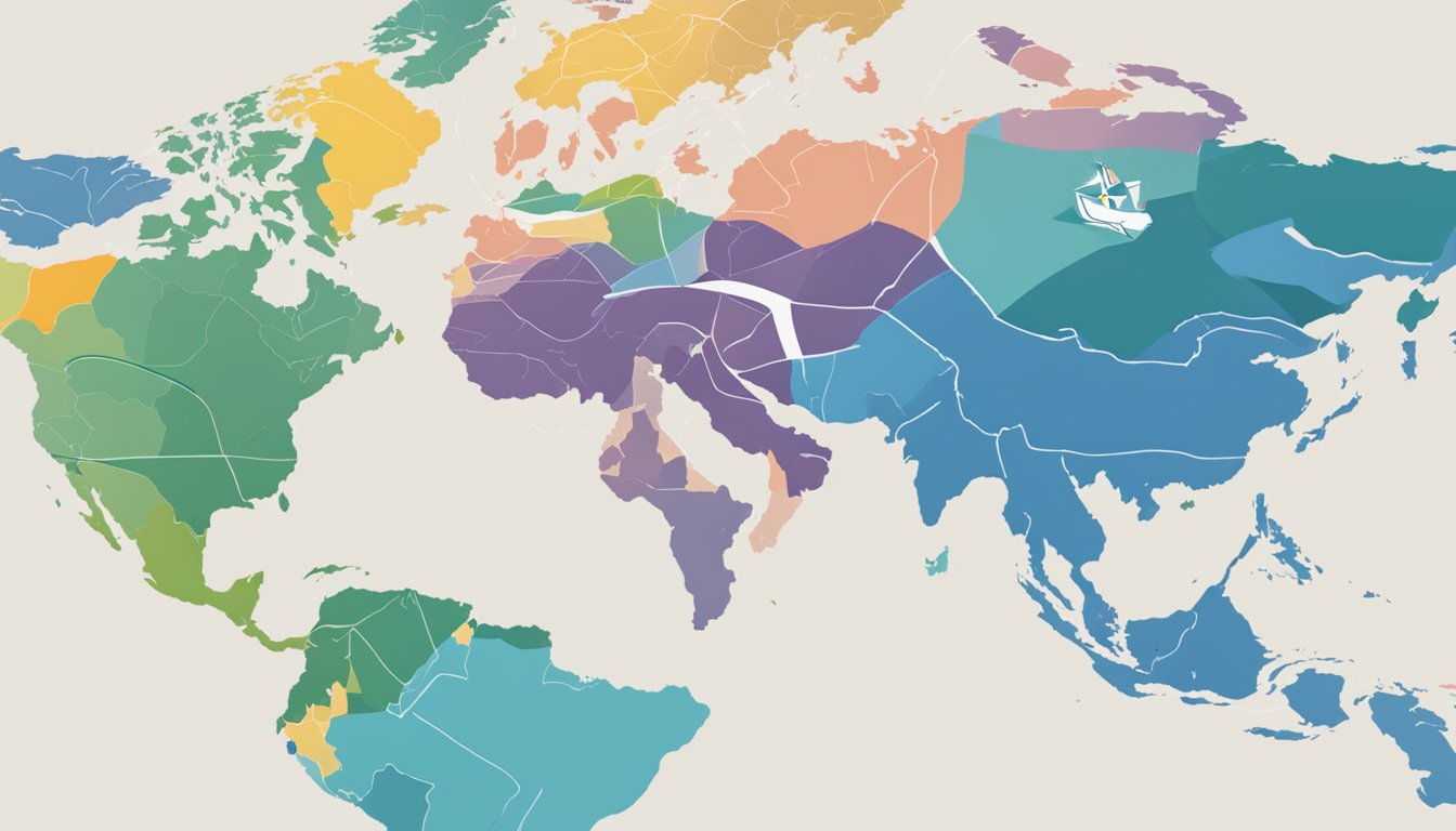 Converse logo on a global map, with arrows pointing to and from Israel, representing economic and social impact