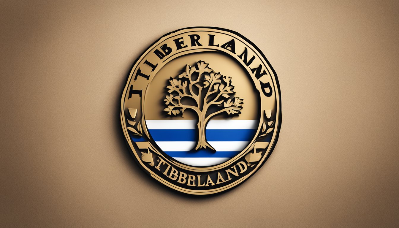 Timberland logo with Israeli flag in background