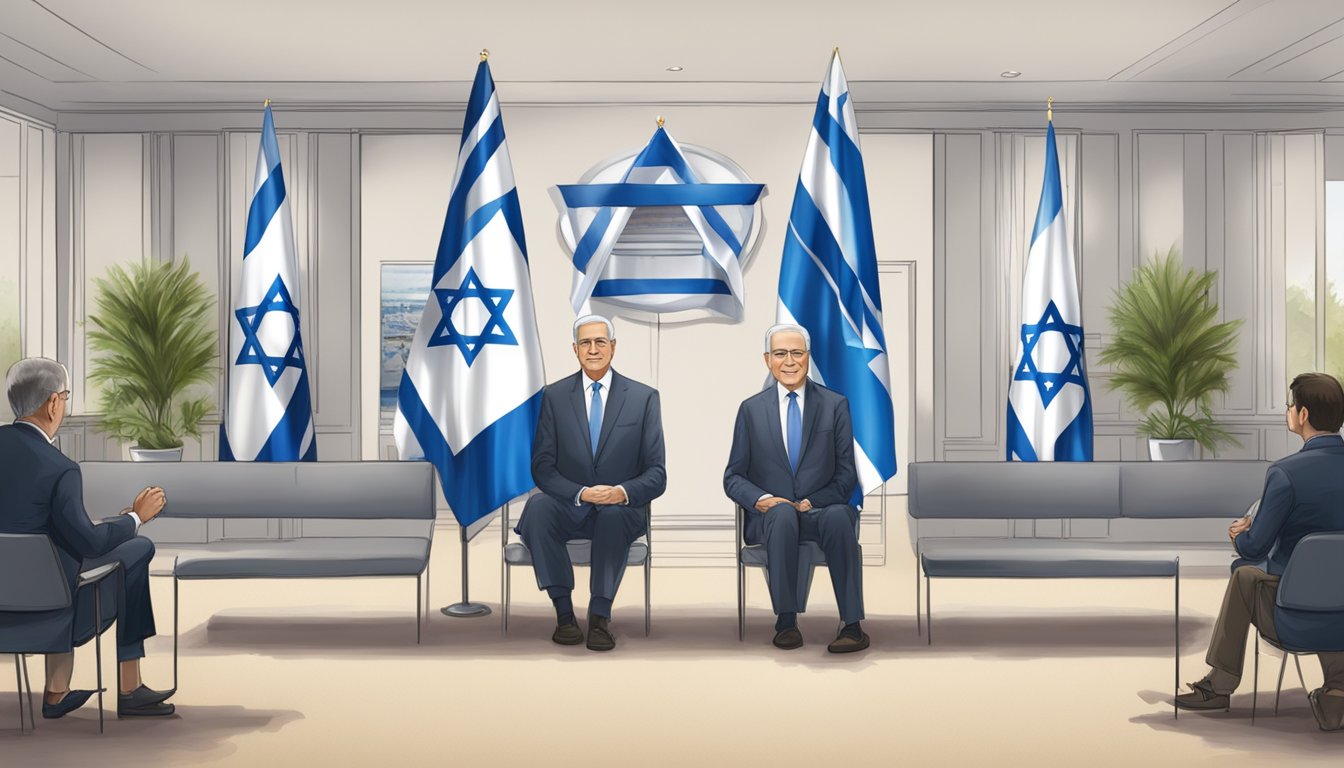 Hurley displays support for Israel through flags and diplomatic meetings