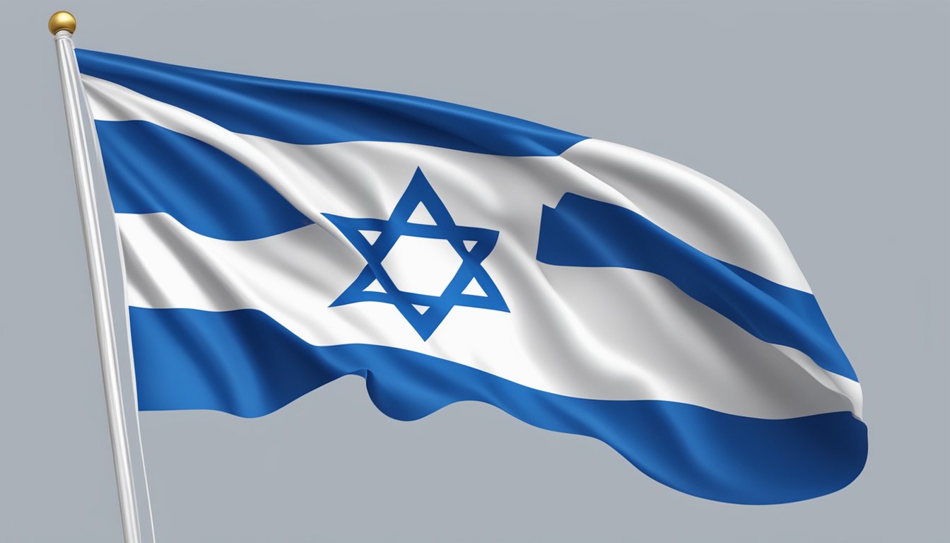 O'Neill displays a flag of Israel