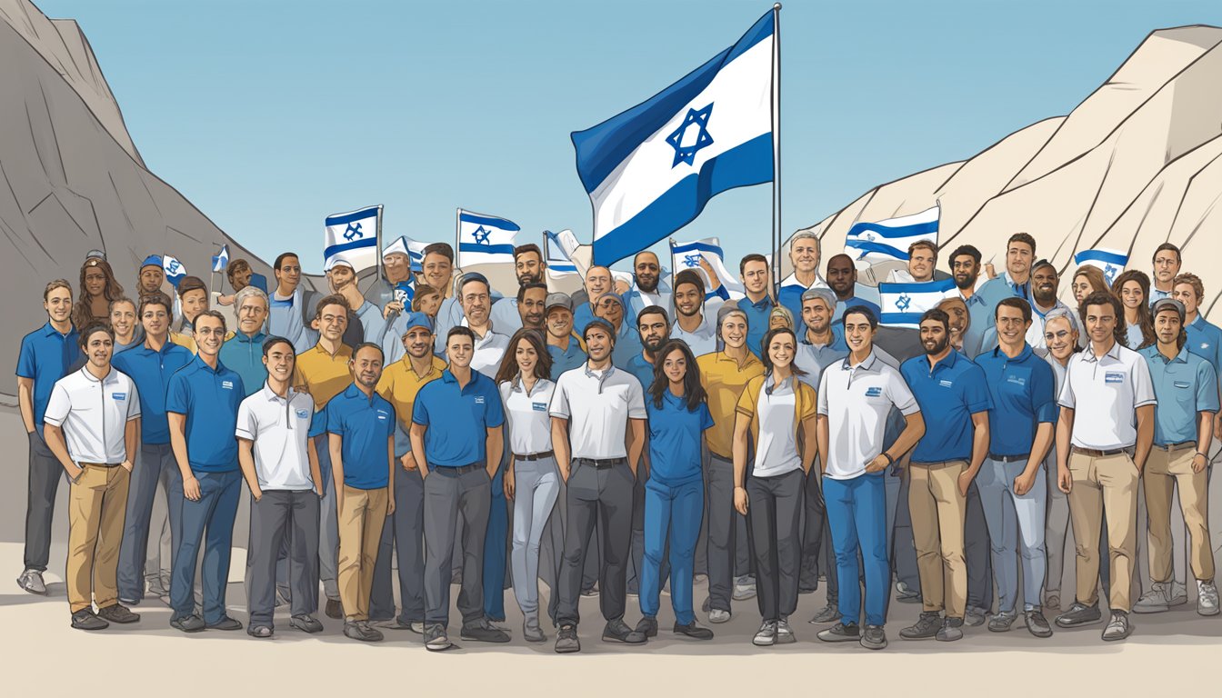 Mountain Hardwear supports Israel. A flag of Israel flies proudly outside their headquarters, surrounded by employees wearing company-branded apparel