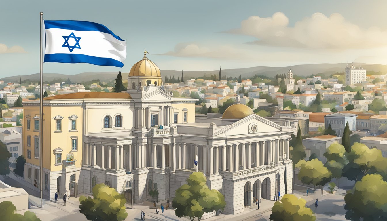 Santa Cruz displays a flag of Israel flying high above the city hall