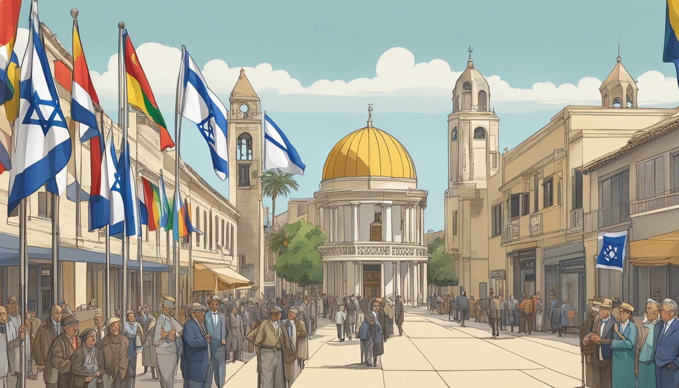 Santa Cruz's historical ties to Israel shown through flags, diplomatic meetings, and cultural exchanges