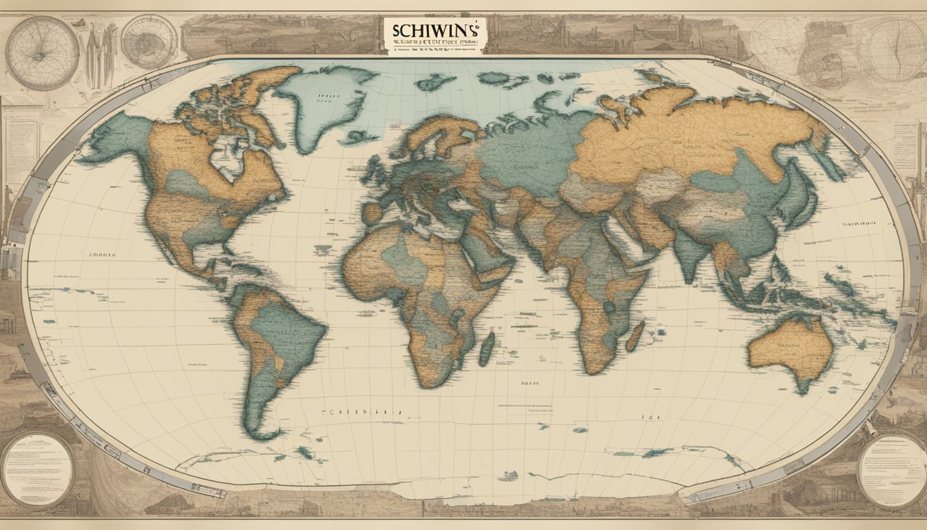 Schwinn's Global Presence: A world map with a focus on Israel, surrounded by Schwinn logos and support indicators