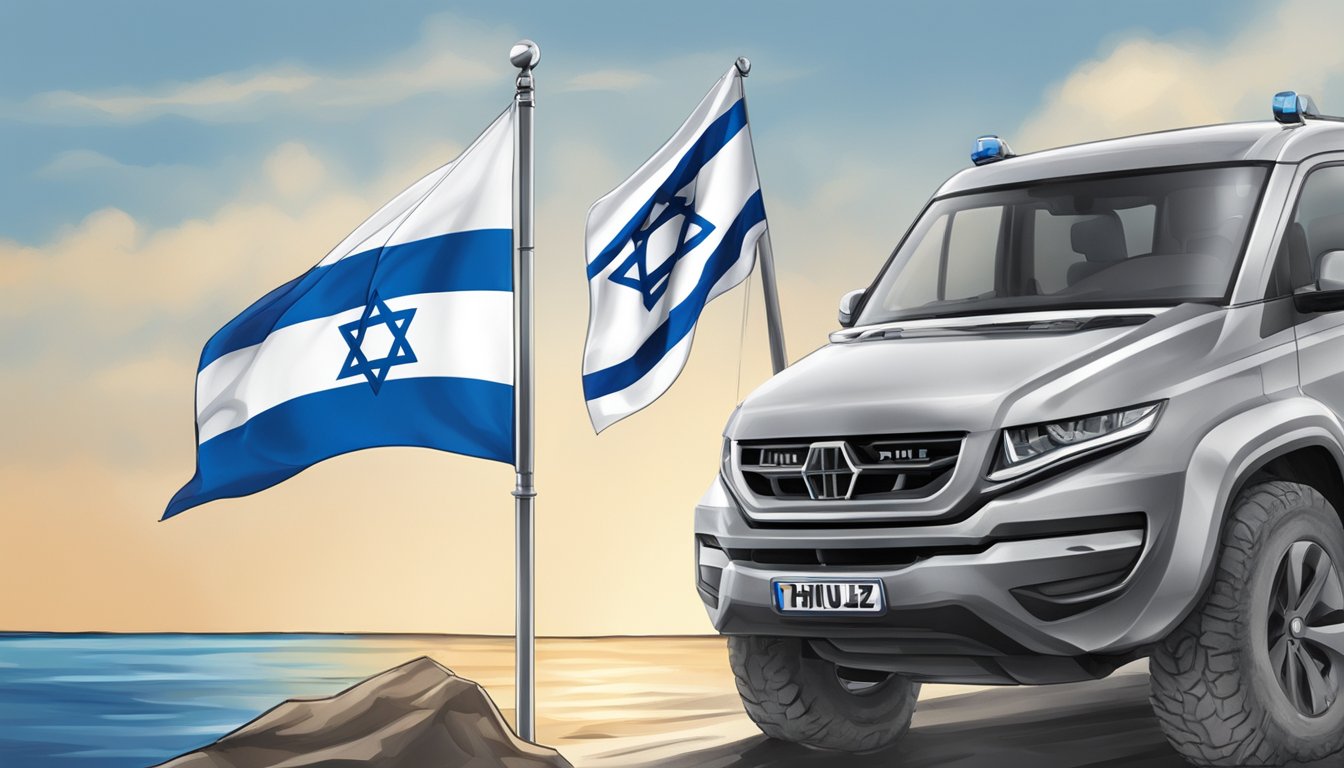 Thule logo displayed next to Israeli flag