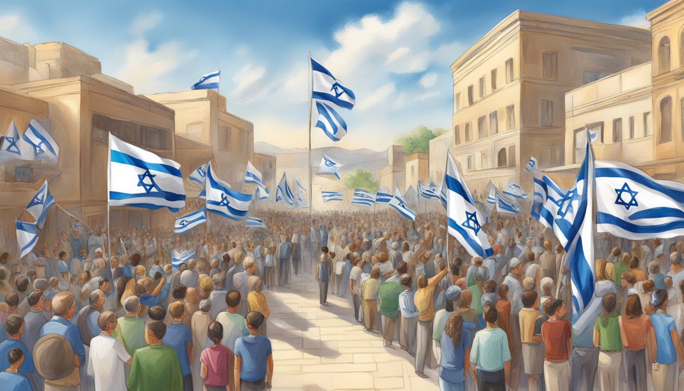 Yakima supports Israel: flags fly side by side, people engage in cultural exchanges, and social events celebrate the bond between the two nations