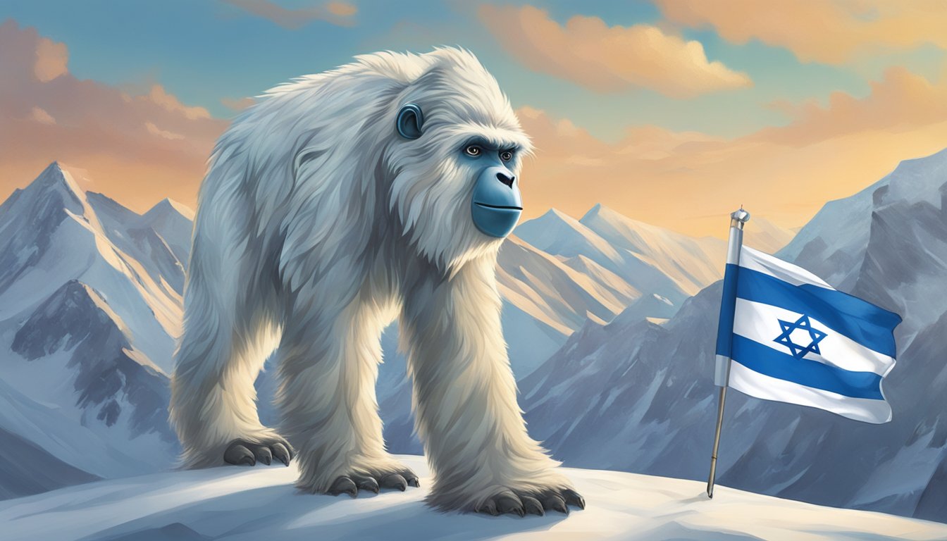 Yeti logo displayed alongside Israeli flag at sponsored event