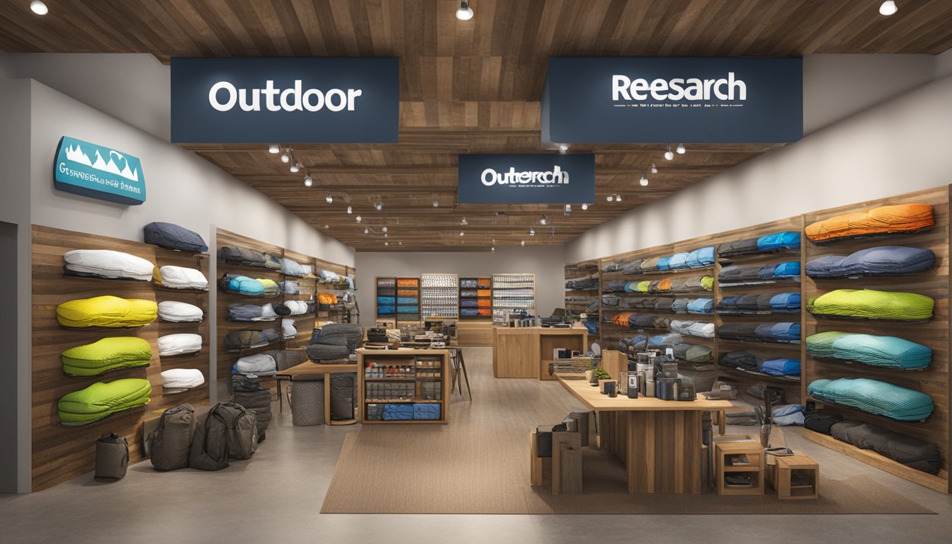 Outdoor Research logo displayed at an outdoor gear store in Israel