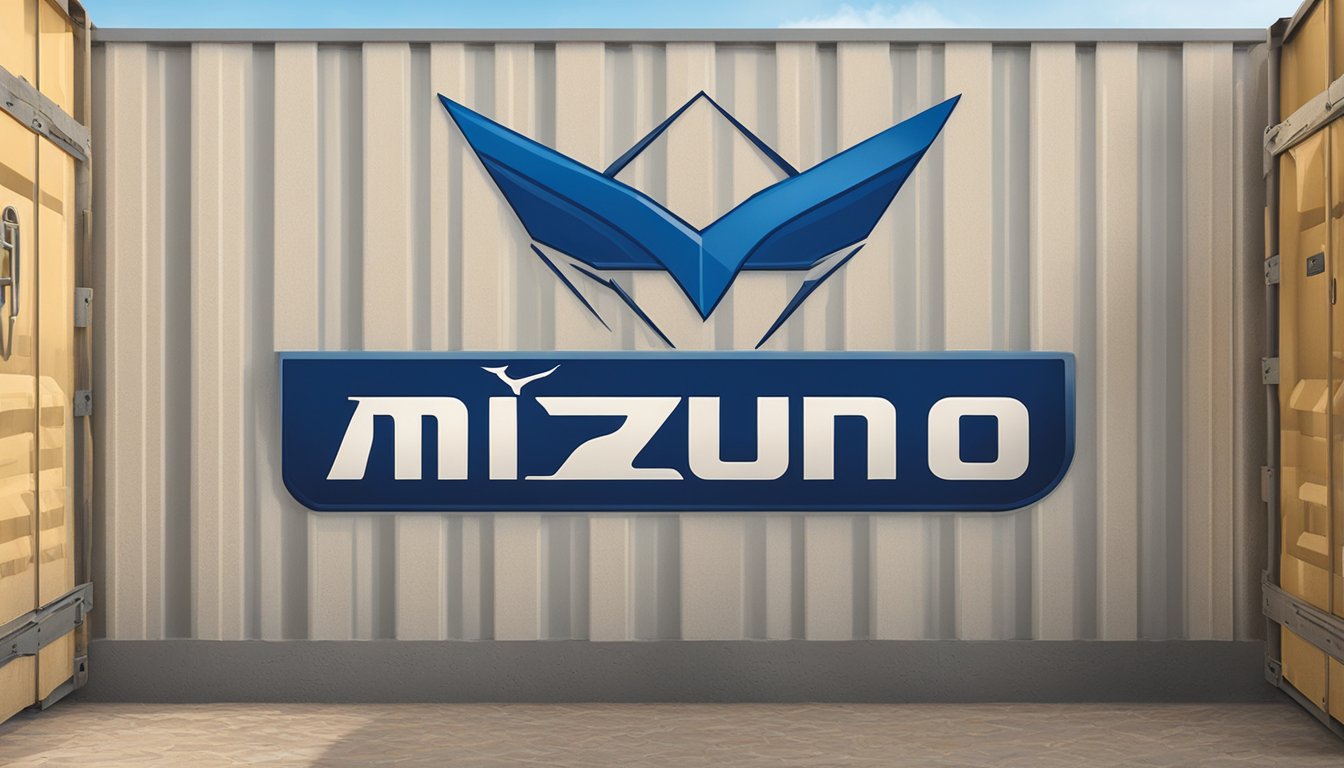 Mizuno logo on a relief package in a Palestinian refugee camp