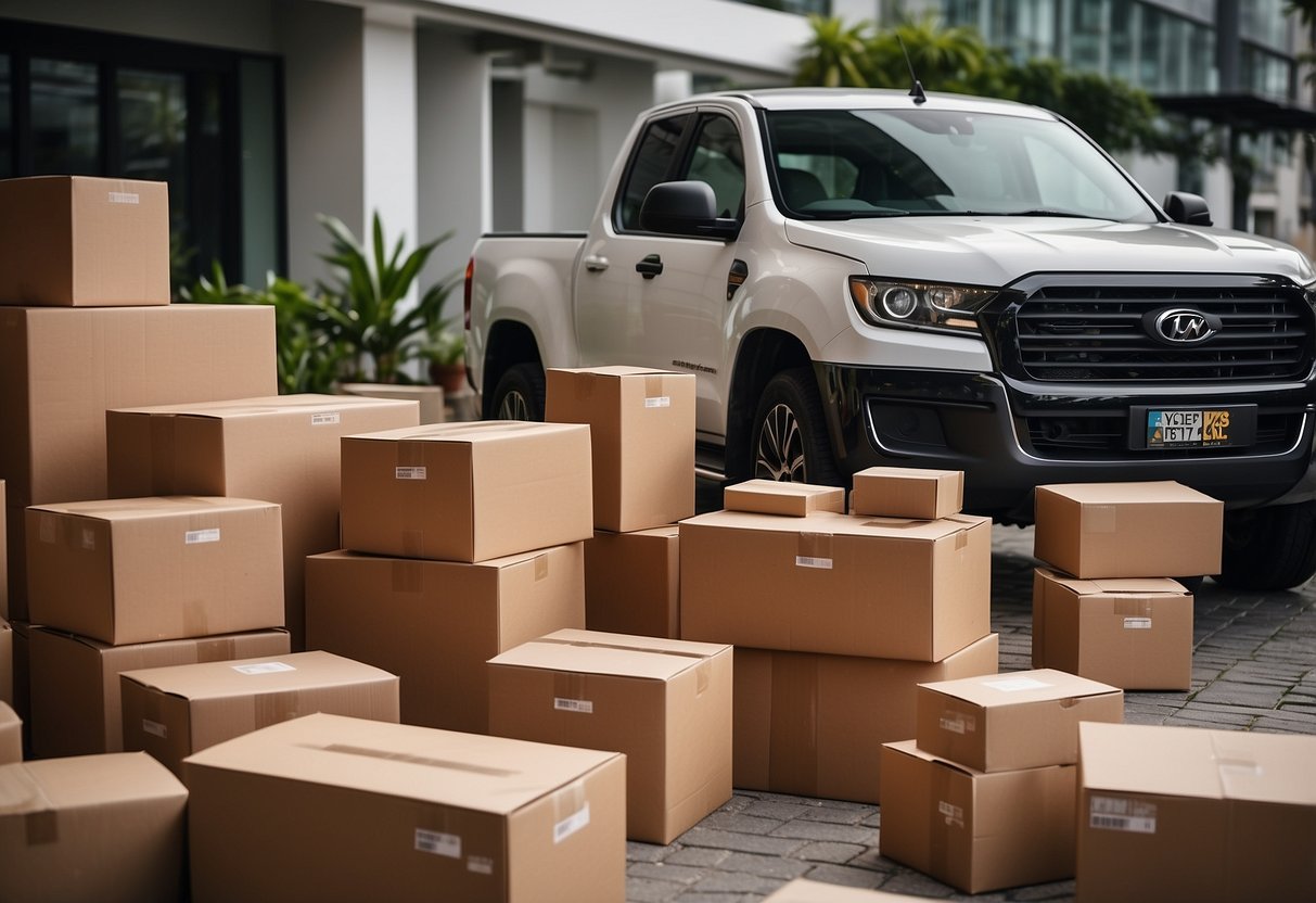 Customers' orders swiftly processed and delivered to their doorsteps, showcasing a seamless shopping and delivery experience for cheap online furniture in Singapore