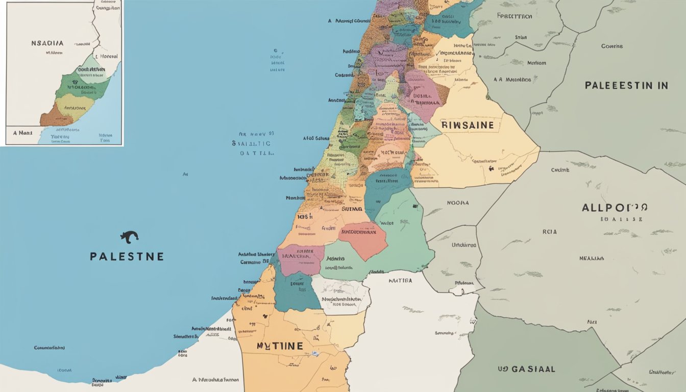 Wilson's Ideological Influence: A map of Palestine with a question mark hovering above it