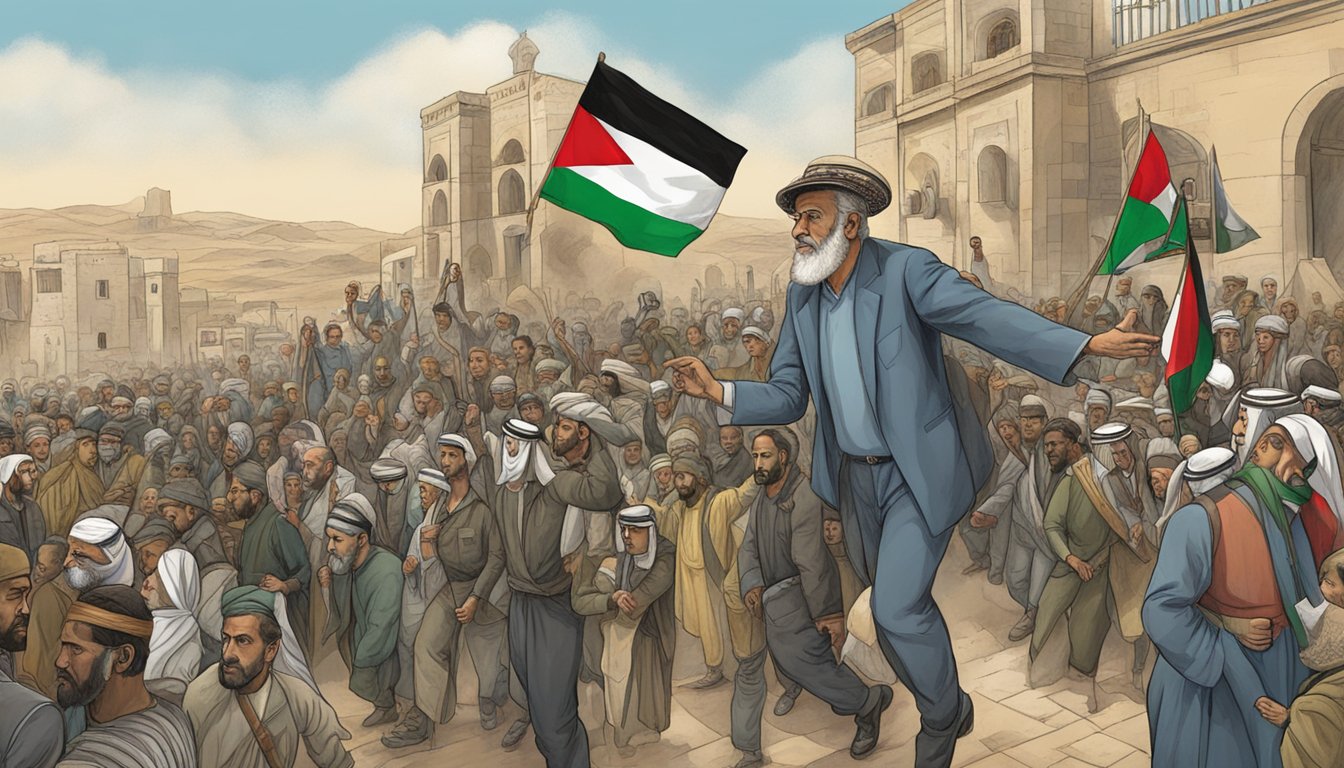 Salomon depicts historical and current events supporting Palestine