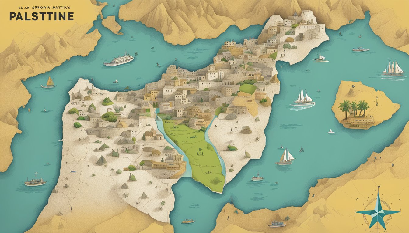 A map of Palestine with La Sportiva's logo displayed alongside supportive messaging