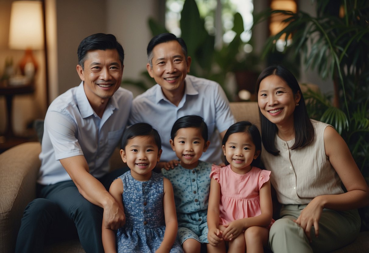 A family in Singapore donates furniture to a charity organization