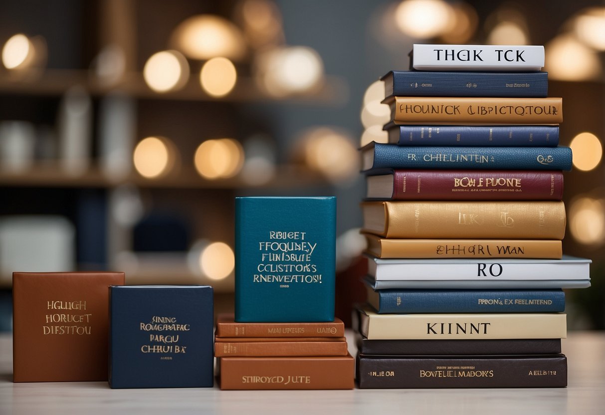 A stack of furniture items labeled "Frequently Asked Questions" with a Singapore backdrop