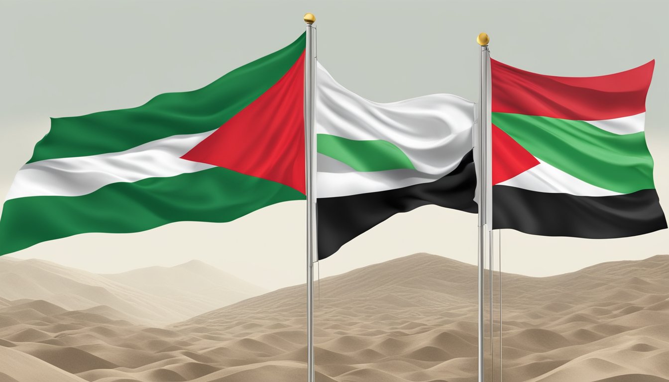 Yakima's flag waves alongside Palestine's, symbolizing support from Legal and Humanitarian Perspectives