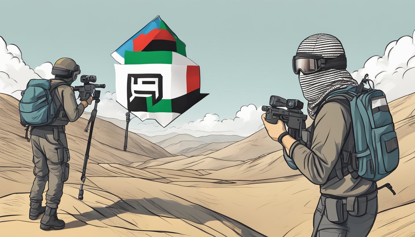 GoPro's logo displayed with a statement supporting Palestine. No human figures present