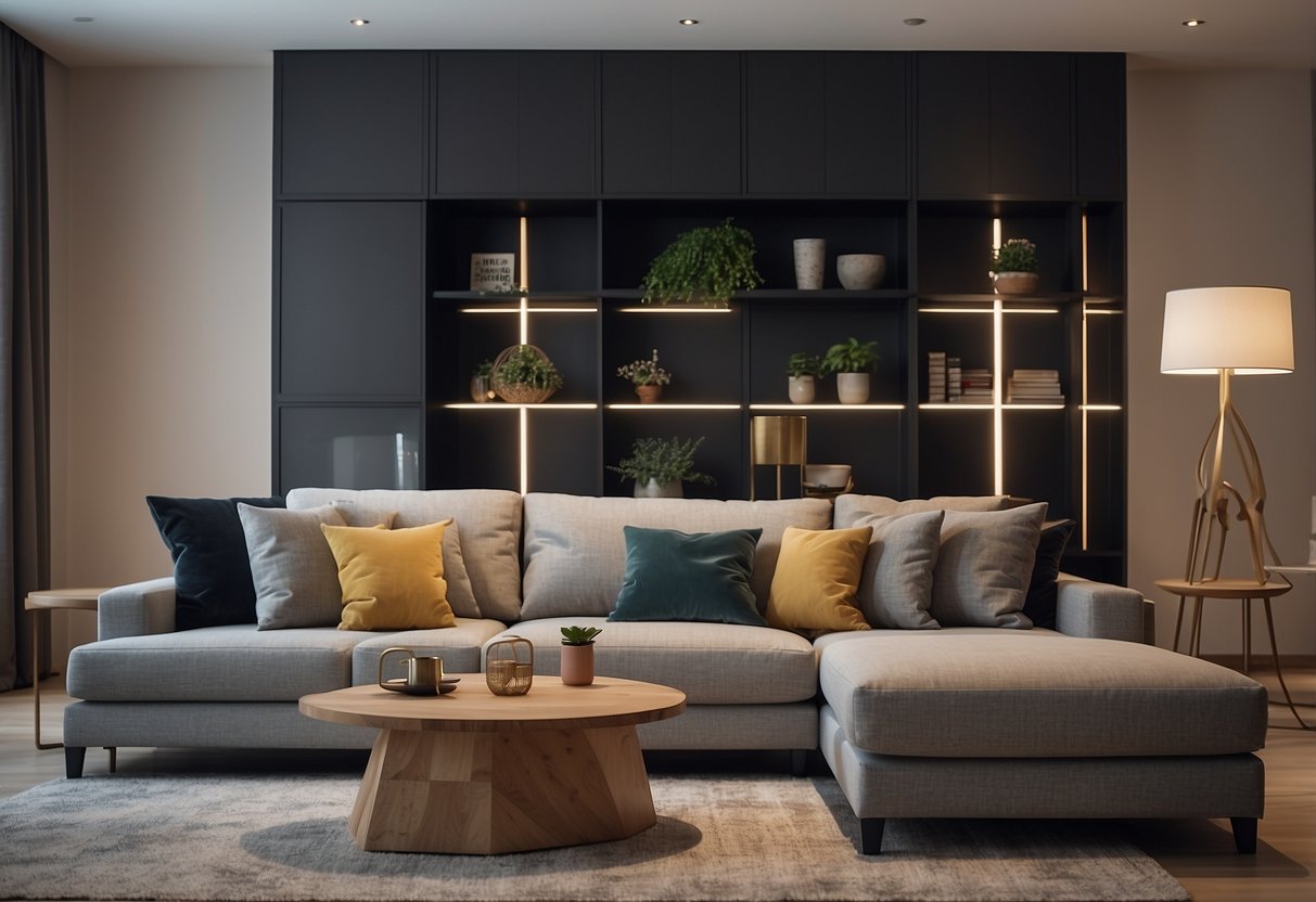 A modern living room with four star furniture arranged in a stylish and inviting manner