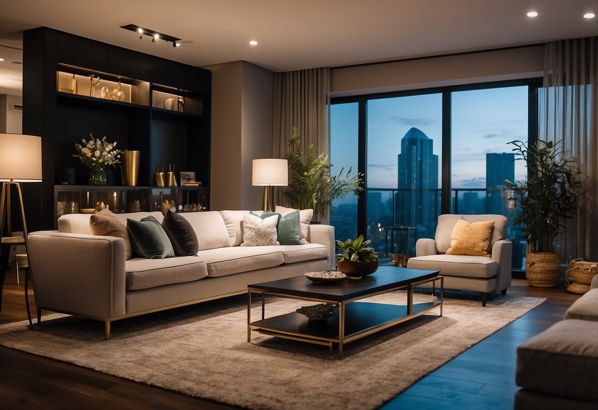 A cozy living room with a variety of stylish sofas displayed. Bright lighting and modern decor create an inviting atmosphere