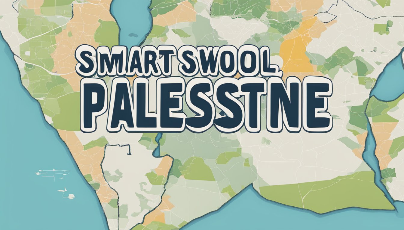 A Smartwool logo displayed next to a map of Palestine with a supportive message