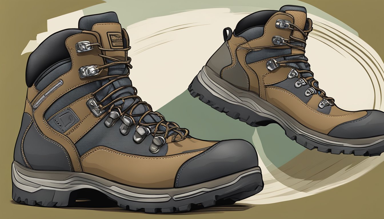 A rugged hiking boot with a durable, seamless construction and a reinforced toe cap