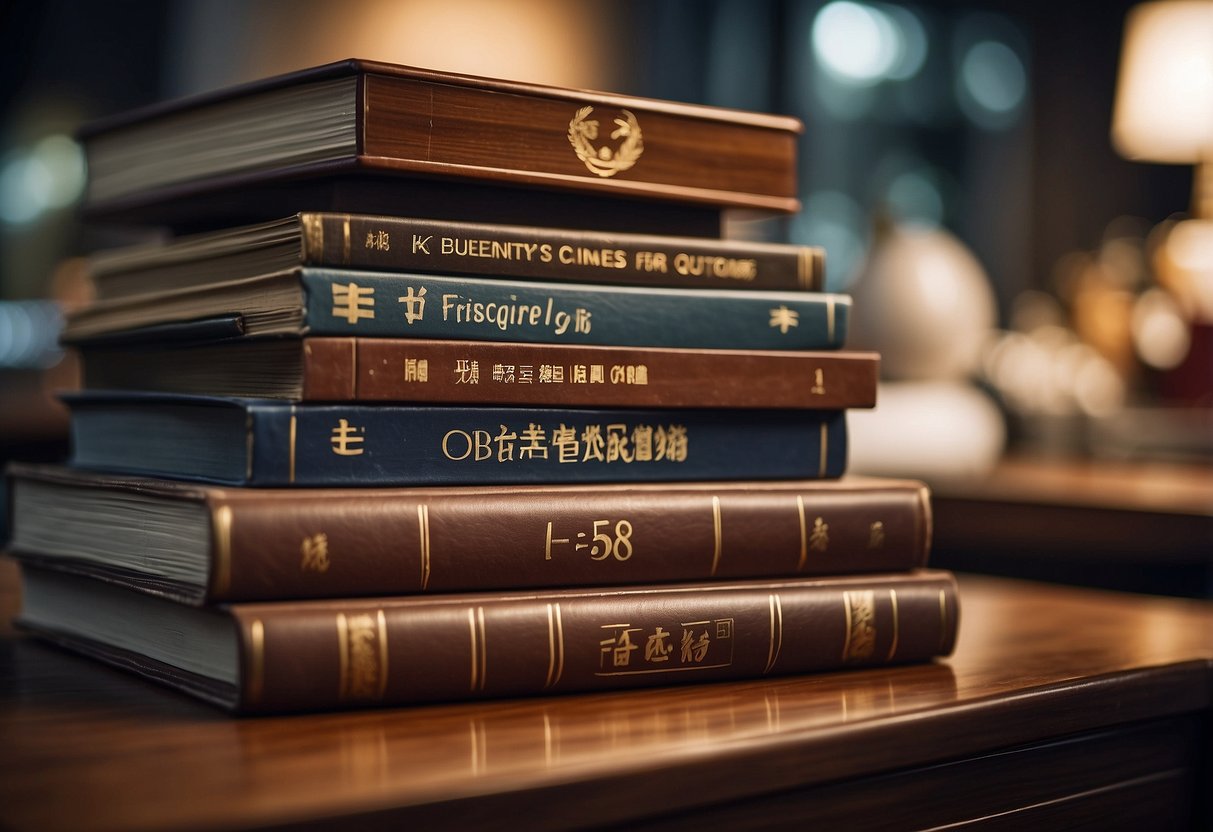 A stack of Chinese furniture with a "Frequently Asked Questions" sign nearby
