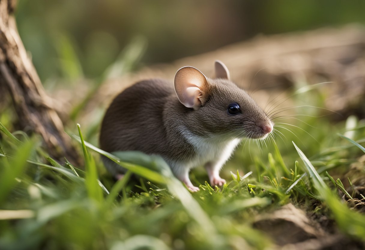 Mice live in burrows, scurrying through grass and underbrush, foraging for food and building nests