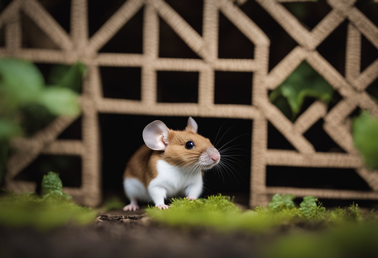 The mouse uses its senses and skills to explore its environment, sniffing, tasting, and scurrying through a maze of tunnels and hiding spots