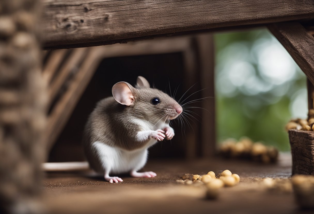 A mouse in a house, with structural precautions and proper use of fasteners