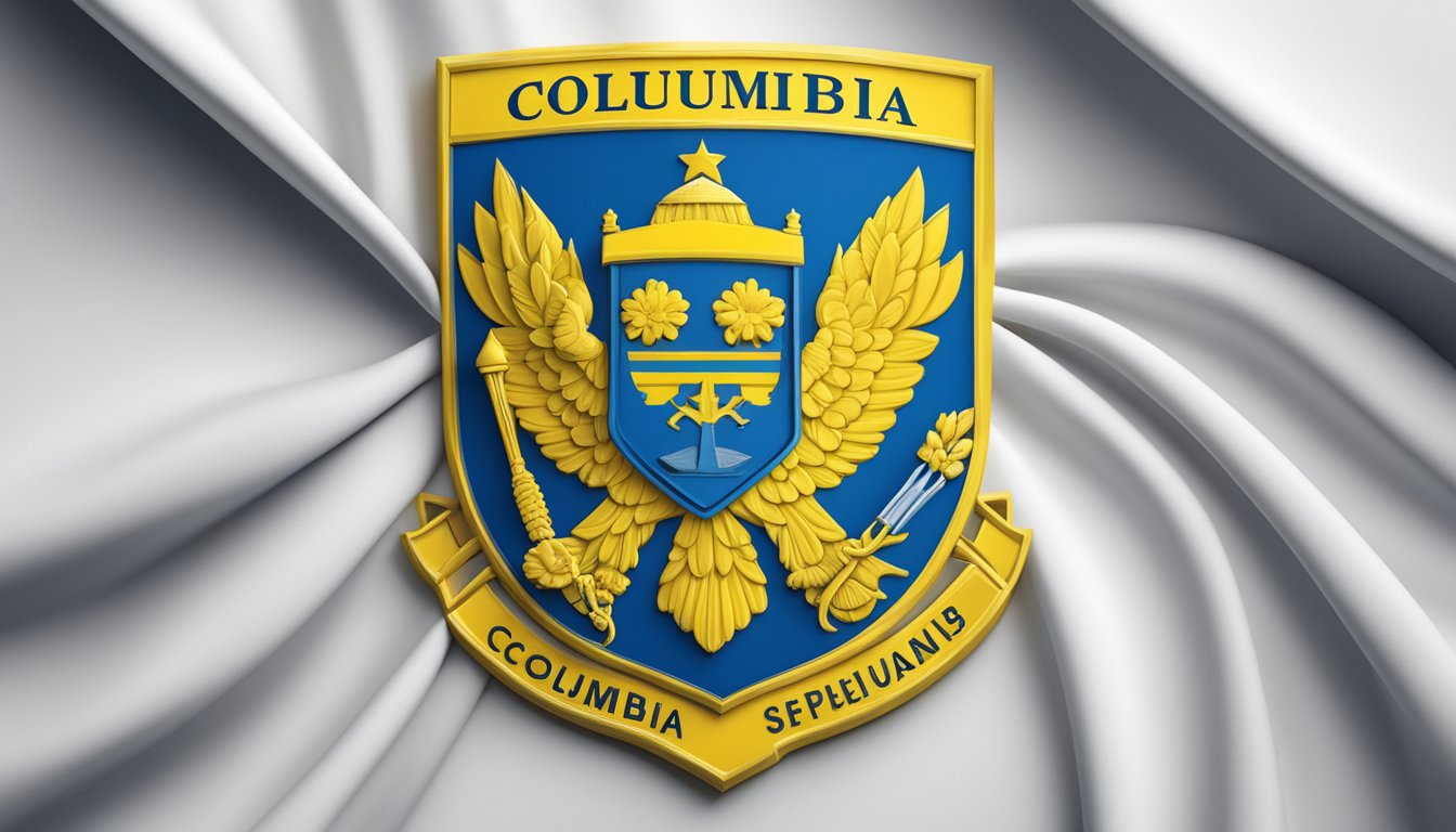 Columbia Sportswear logo displayed with Ukraine flag