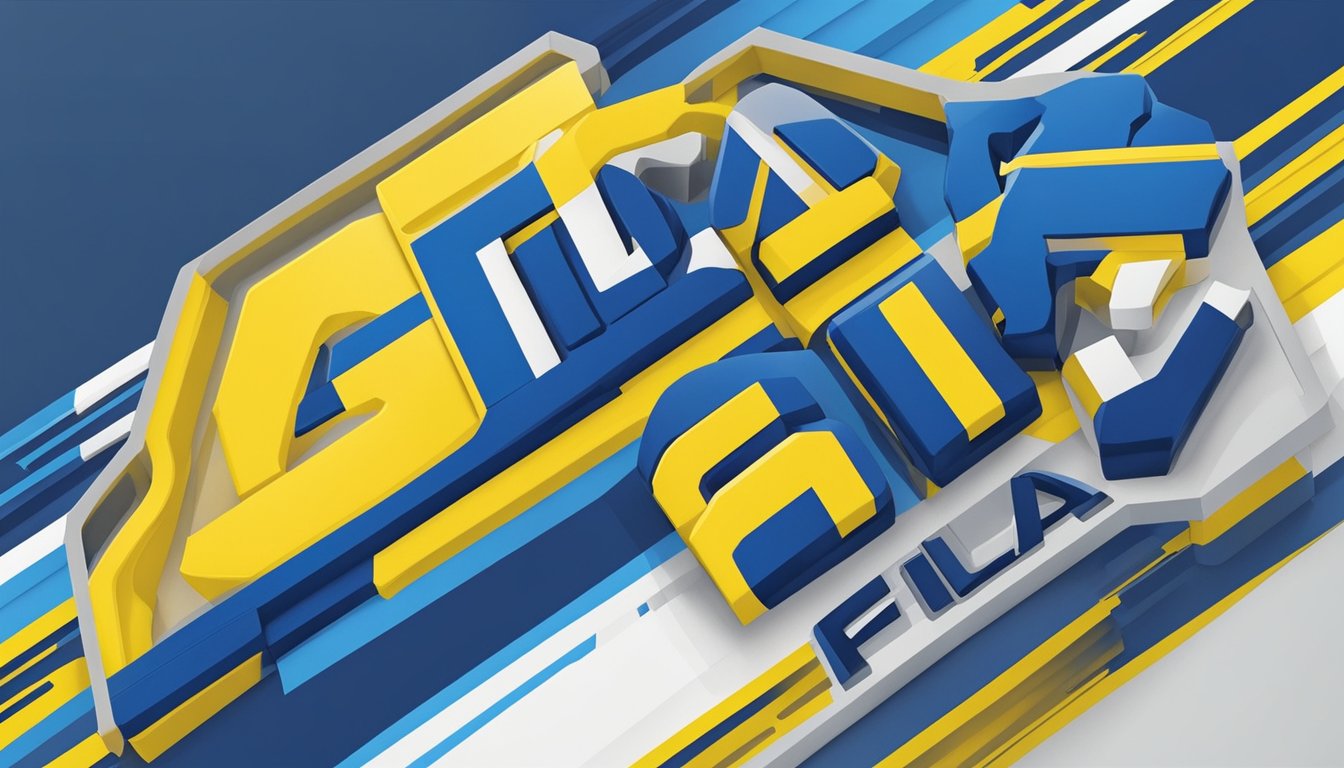 Fila's logo displayed against the colors of the Ukrainian flag, with a statement of support for Ukraine in bold lettering