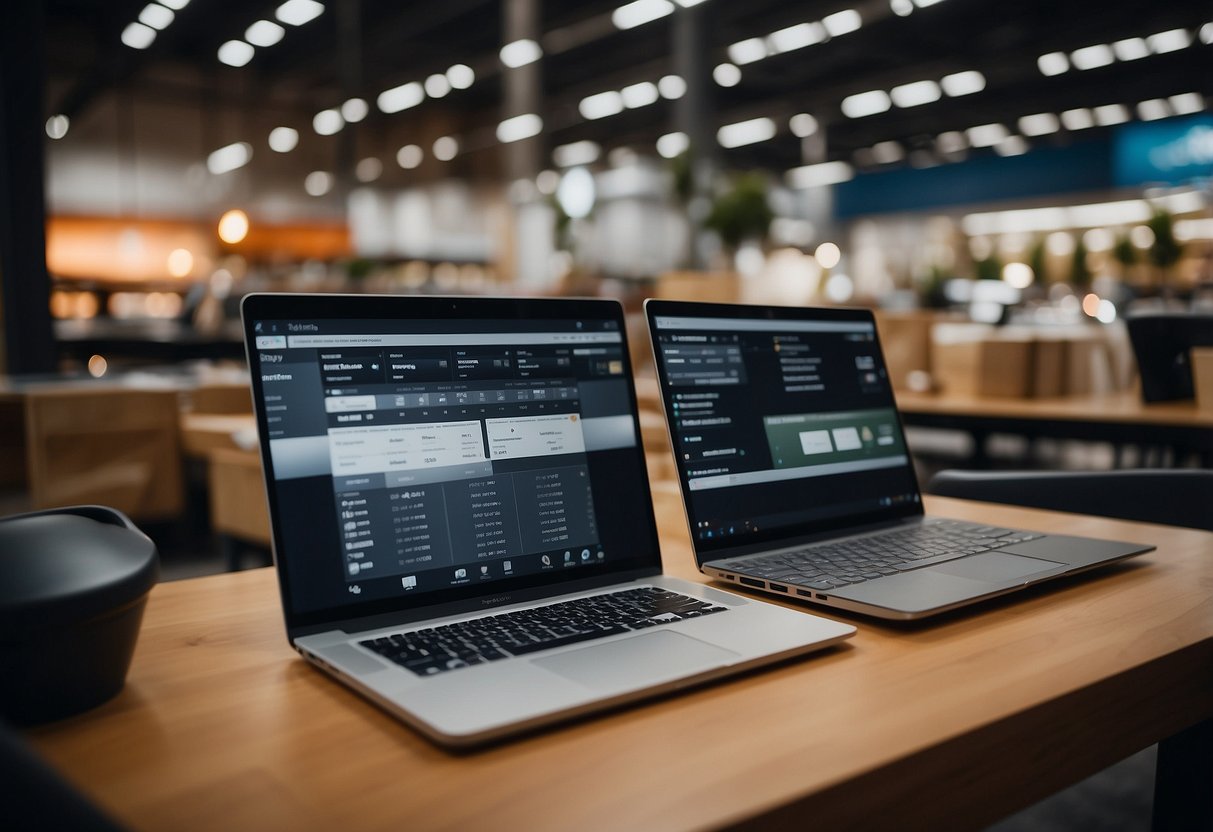 The software seamlessly manages inventory, sales, and customer data for a busy furniture store