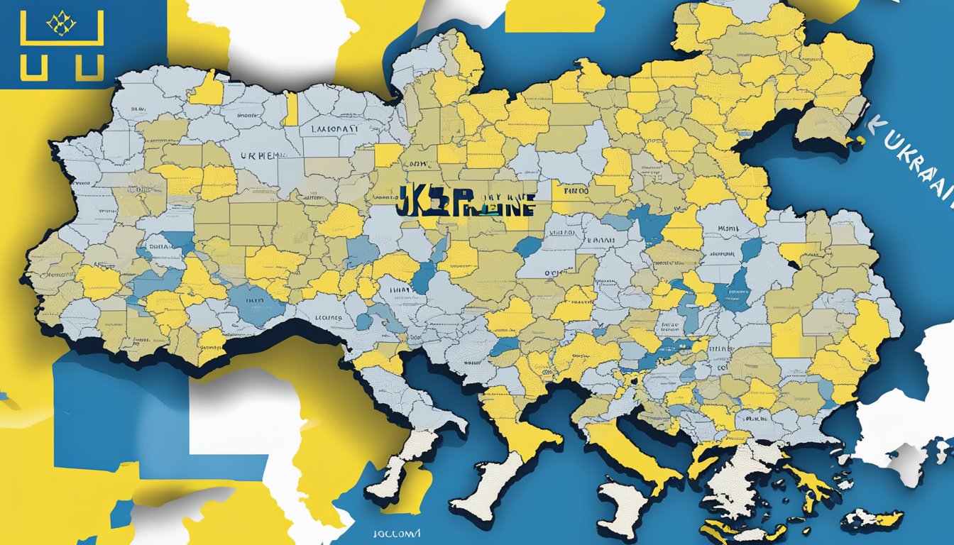 A map of Ukraine with a bold "Support Ukraine" slogan. Volcom logo prominent in the corner. Strong, defiant imagery